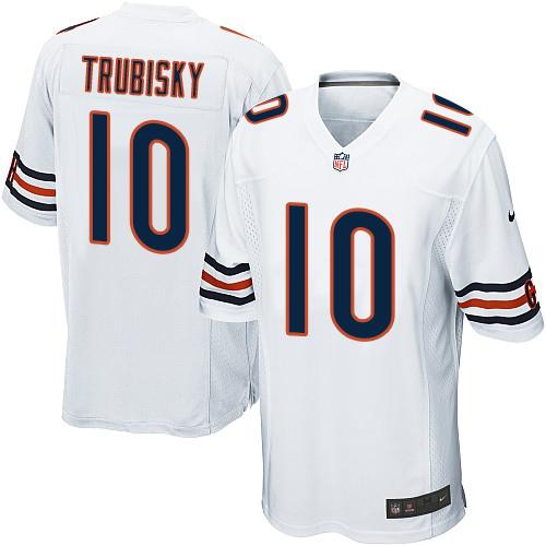 Nike Bears #10 Mitchell Trubisky White Youth Stitched NFL Elite Jersey